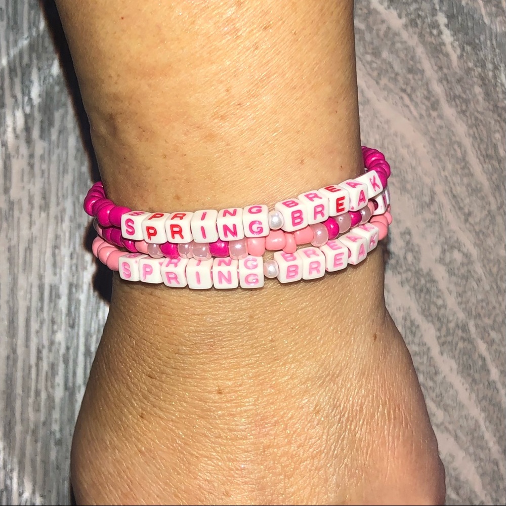 Spring Break stackable Bracelet PINK - Picture 2 of 5